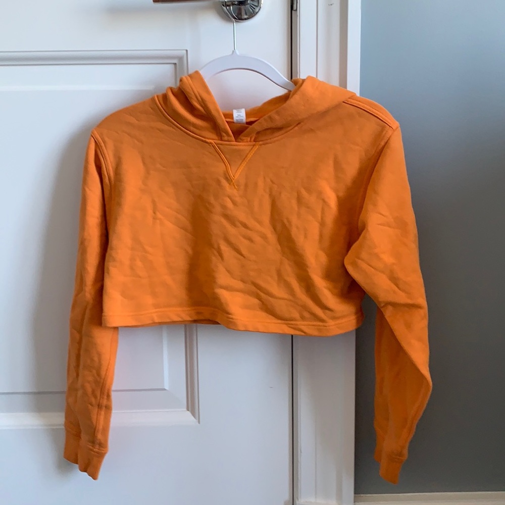Orange cropped hoodie